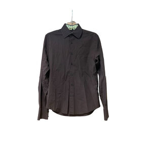Atmosphere Brown Button Down Dress Shirt Small